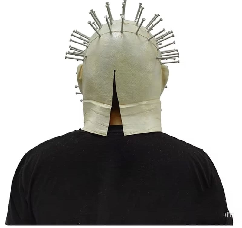 Máscara de horror do inferno Pinhead para rosto silicone látex