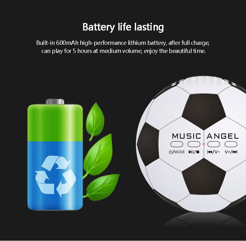 alto-falante bola de futebol bluetooth para smartphone