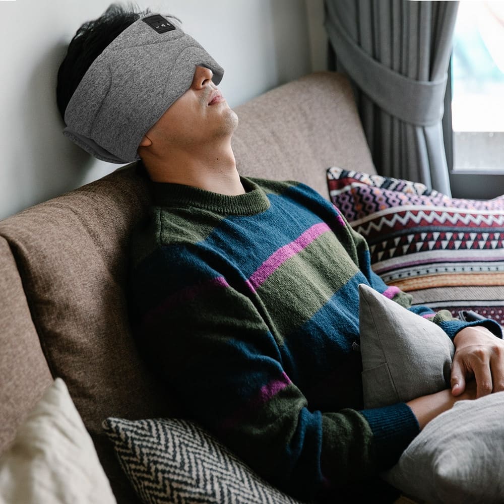 Fones de ouvido para dormir máscara ocular contra ruído para um sono de qualidade