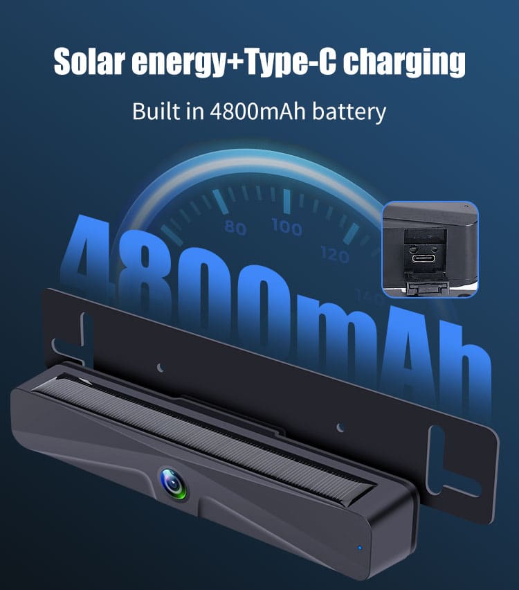 Câmera de estacionamento solar Wifi para Smartphone (Celular com iOS / Android)