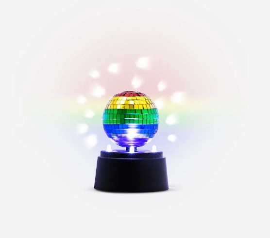 mini discoteca led bola de espelho giratória para crianças