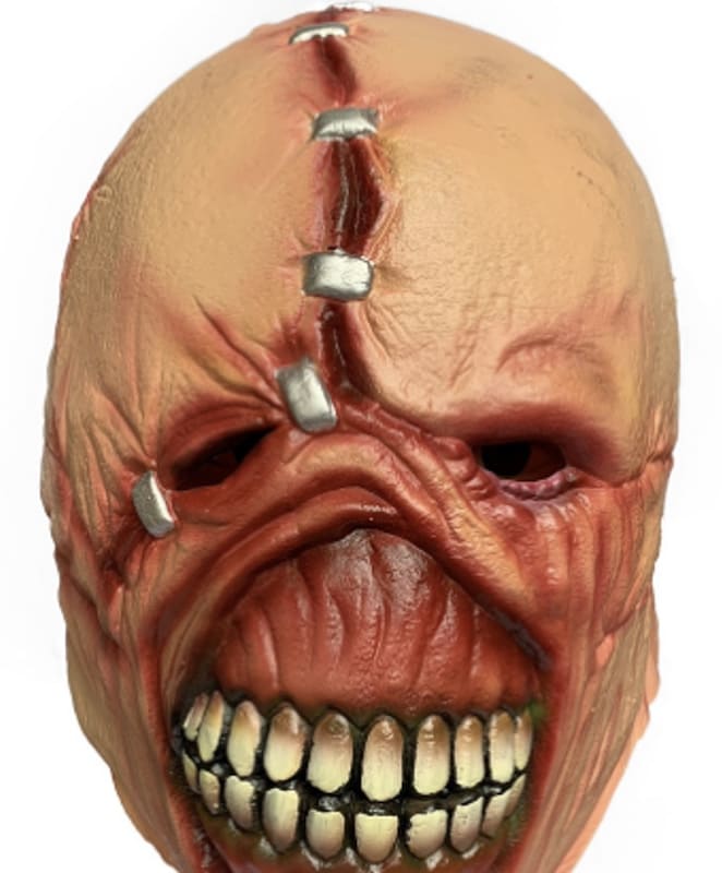 Monstro residente evil cabeça máscara facial zumbi