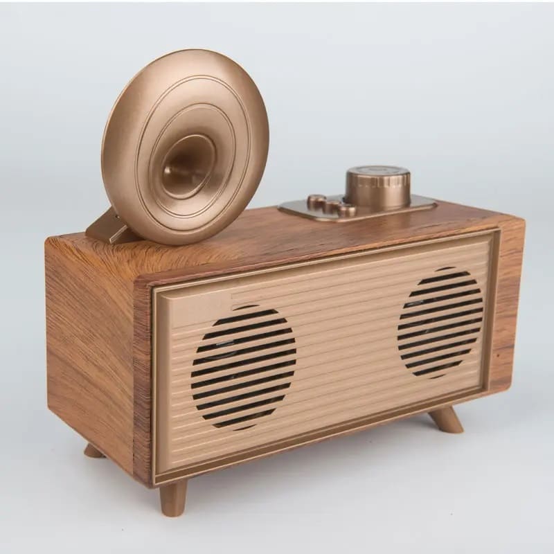 pequeno mini velho rádio fonógrafo design retrô vintage