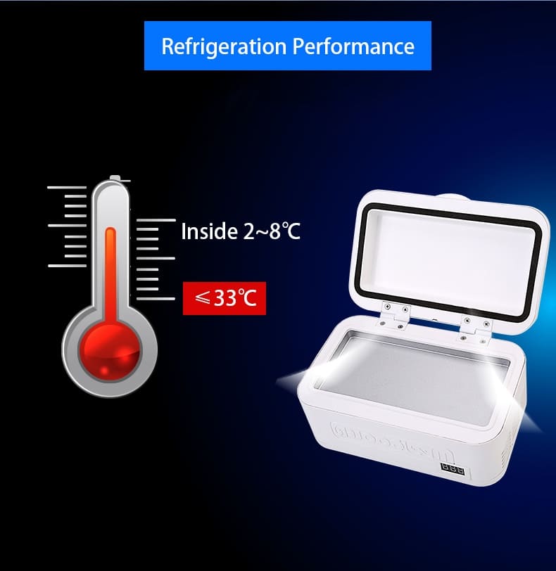 pequena geladeira para remédios ou outros itens que precisam de refrigeração