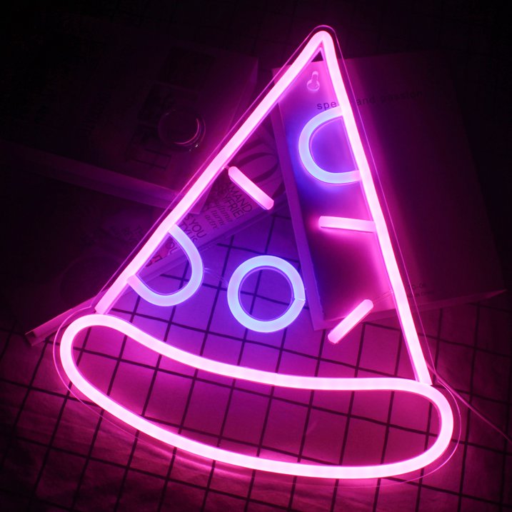 pizza - logotipo do sinal de néon LED