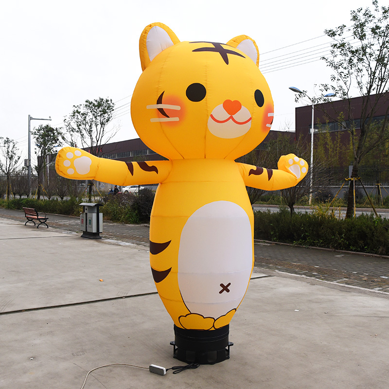 gato gatinho dançando estatueta inflável dançarina do ar dançando balão do céu figura