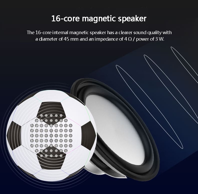 alto-falante bola futebol mini para celular portátil