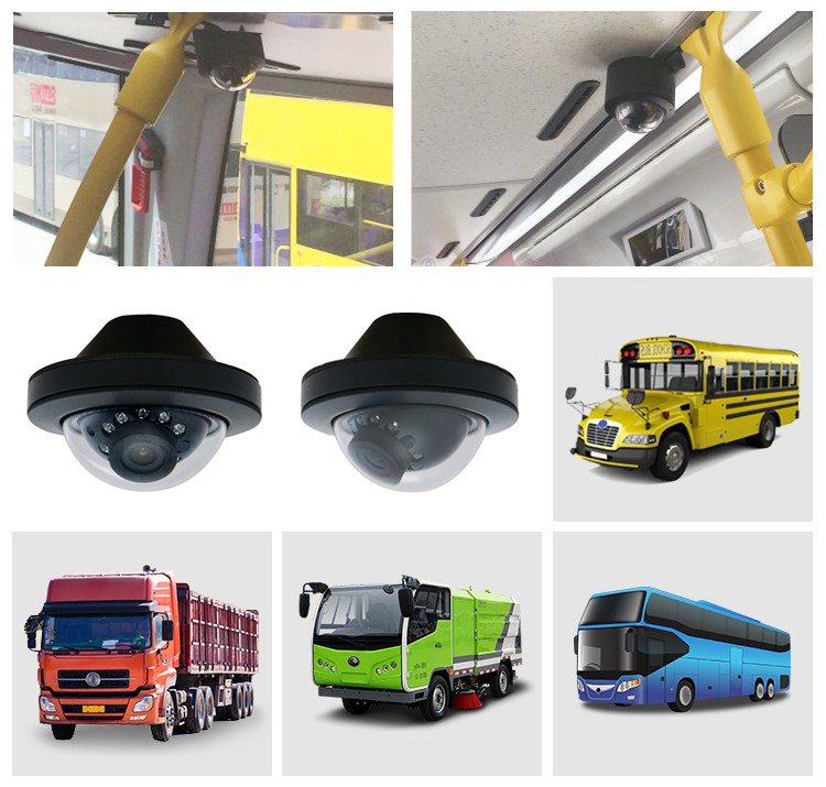 mini câmera dome para ônibus, trólebus, bonde, vans, microônibus, caravanas, semi-reboques, reboques, caminhões