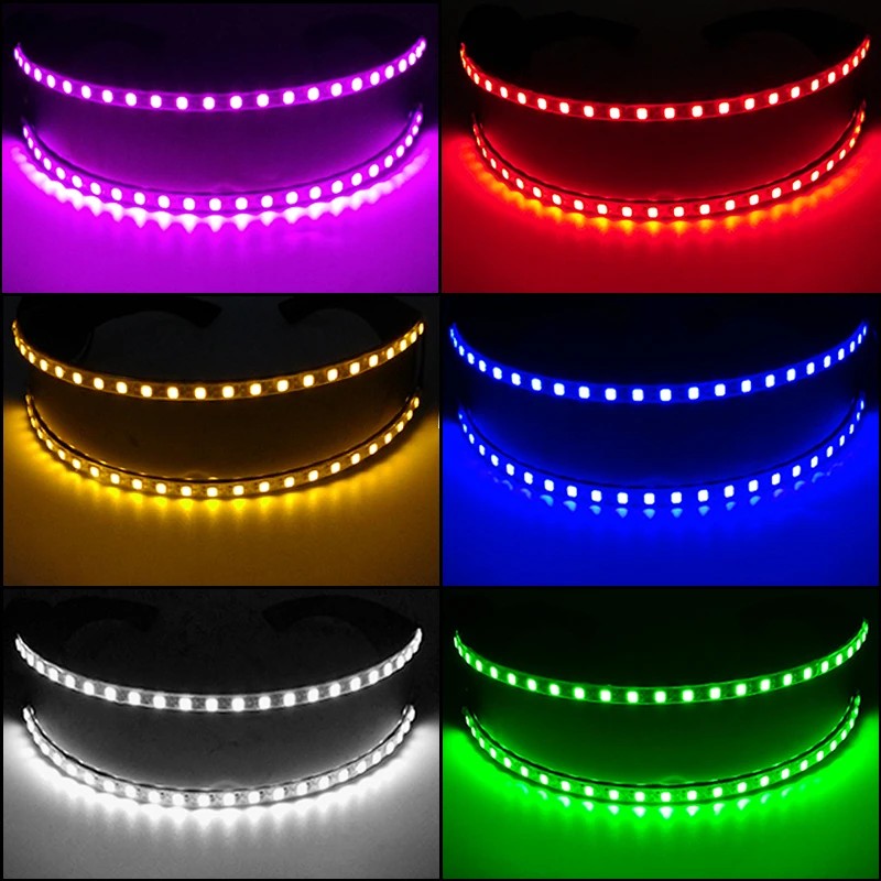 óculos de festa led coloridos