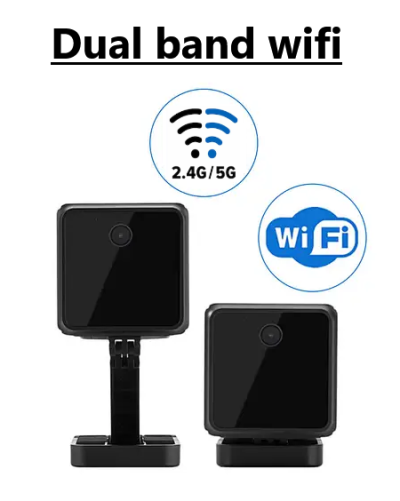 câmera com wifi dual band 2,4 ou 5 ghz mini segurança